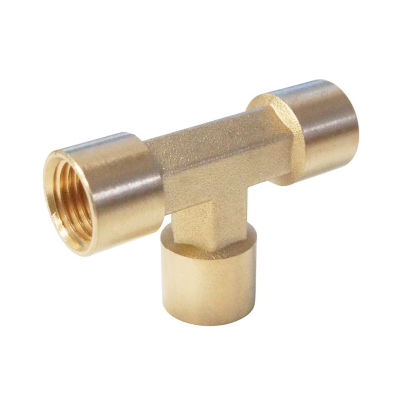 WDK-23PFB Фитинг T - образный, резъба 1/4" PT, F-F-F (внутренний), латунь WDK-23PFB Фитинг T - образный, резъба 1/4" PT, F-F-F (внутренний), латунь