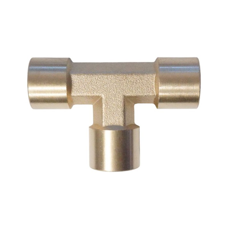 WDK-23PFB Фитинг T - образный, резъба 1/4" PT, F-F-F (внутренний), латунь WDK-23PFB Фитинг T - образный, резъба 1/4" PT, F-F-F (внутренний), латунь
