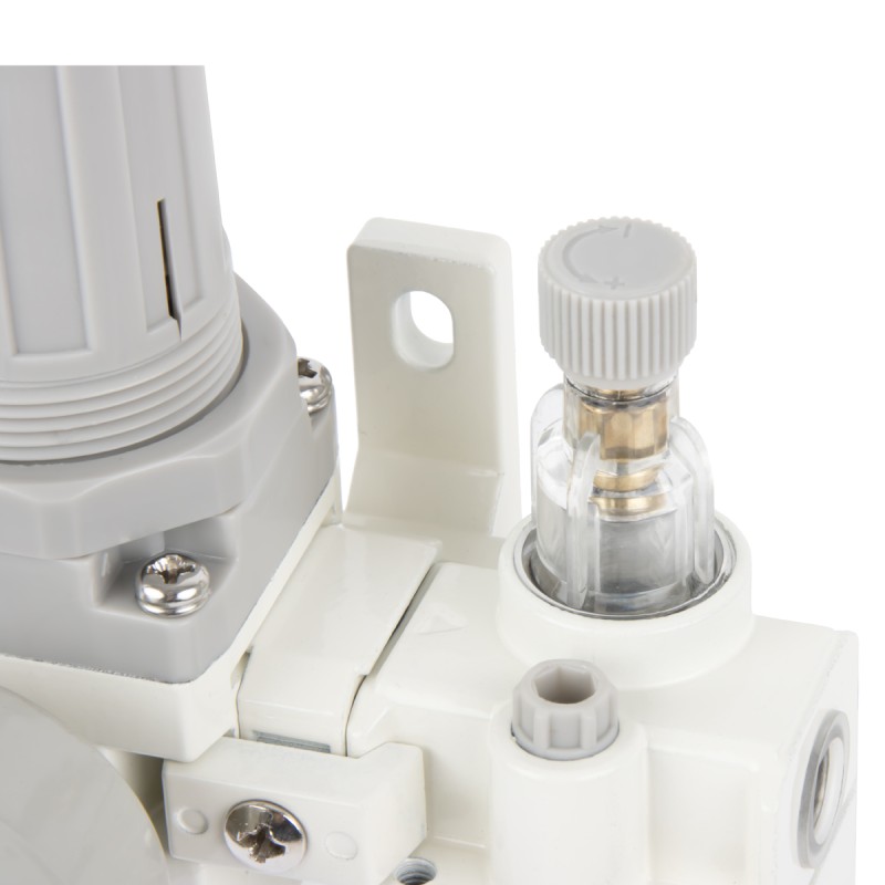 AC2010-02 Блок подготовки воздуха 1/4" с фильтром, манометром, маслораспылителем и регулятором давле, OPTIMUS