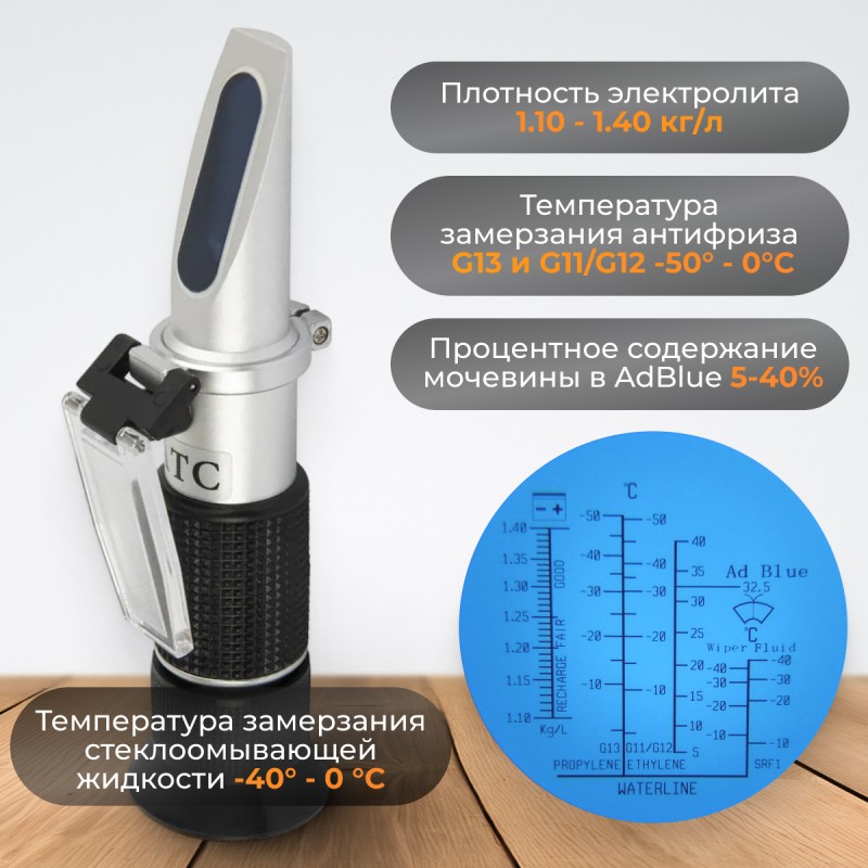 WDK-214086 Рефрактометр автомобильный 4в1 WDK-214086 Рефрактометр автомобильный 4в1