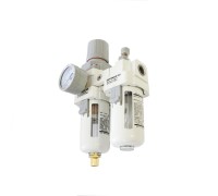 AC3010-03 Блок подготовки воздуха 3/8" с фильтром, манометром, маслораспылителем и регулятором давле