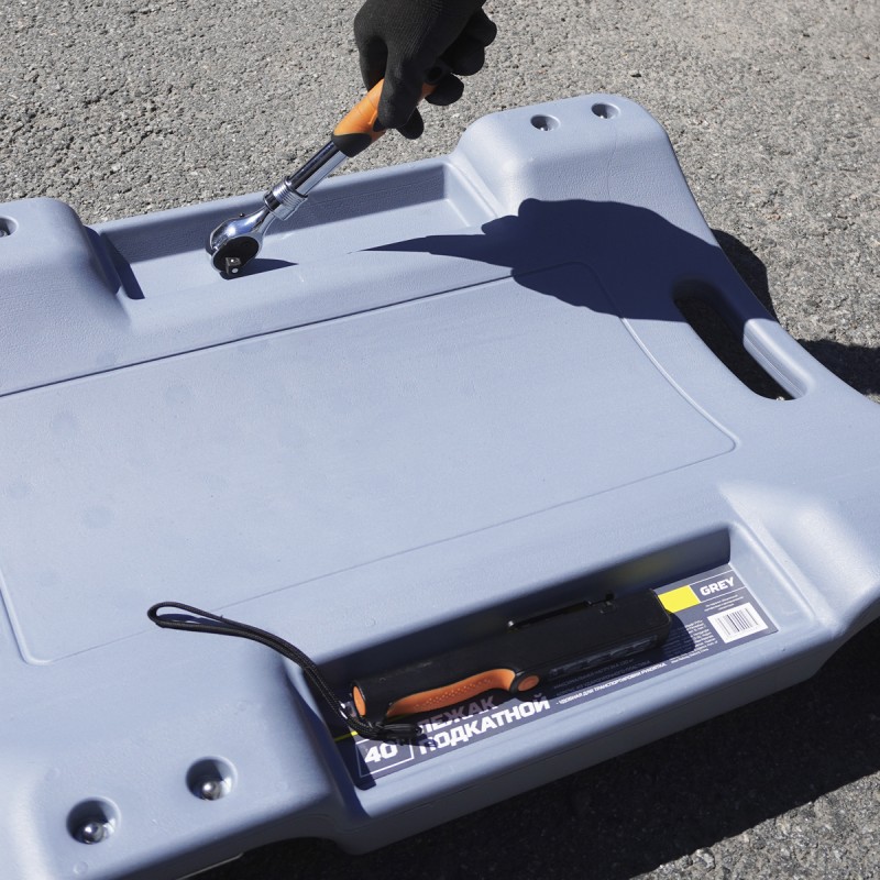 OPT-40130G Лежак ремонтный, подкатной, пластиковый, серый, OPTIMUS OPT-40130G Лежак ремонтный, подкатной, пластиковый, серый, OPTIMUS