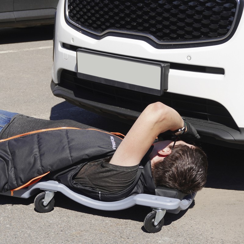 OPT-40130G Лежак ремонтный, подкатной, пластиковый, серый, OPTIMUS OPT-40130G Лежак ремонтный, подкатной, пластиковый, серый, OPTIMUS