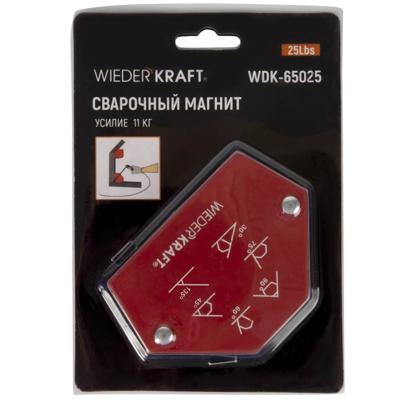 WDK-65025 Сварочный магнит, углы 30°, 45°, 60°, 75°, 90°, 135°, усилие 25 Lbs, WiederKraft WDK-65025 Сварочный магнит, углы 30°, 45°, 60°, 75°, 90°, 135°, усилие 25 Lbs, WiederKraft