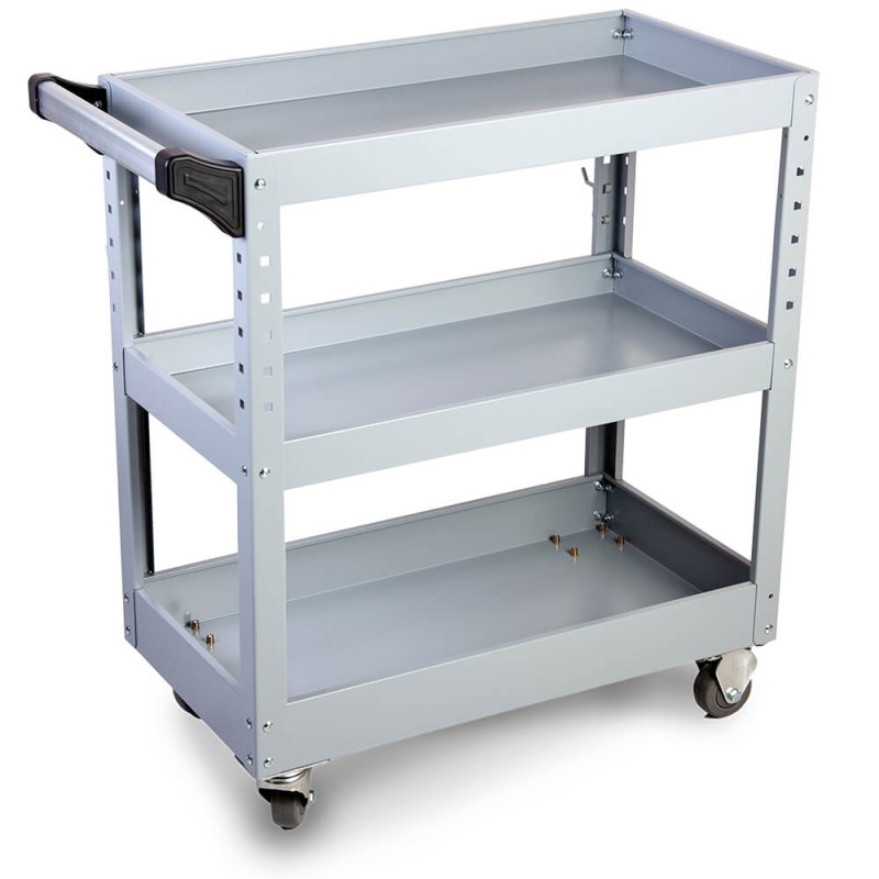WDK-903B Тележка инструментальная открытая, 3 полки, WiederKraft