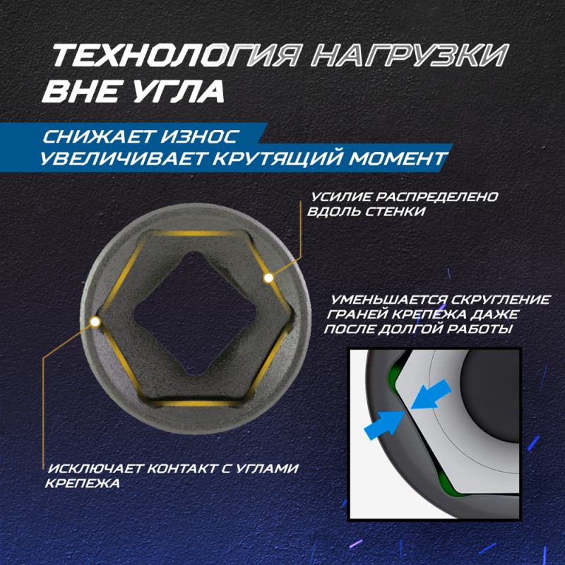 OPT-40303 Набор ударных головок тонкостенных 1/2", 17, 19, 21 мм, OPTIMUS OPT-40303 Набор ударных головок тонкостенных 1/2", 17, 19, 21 мм, OPTIMUS