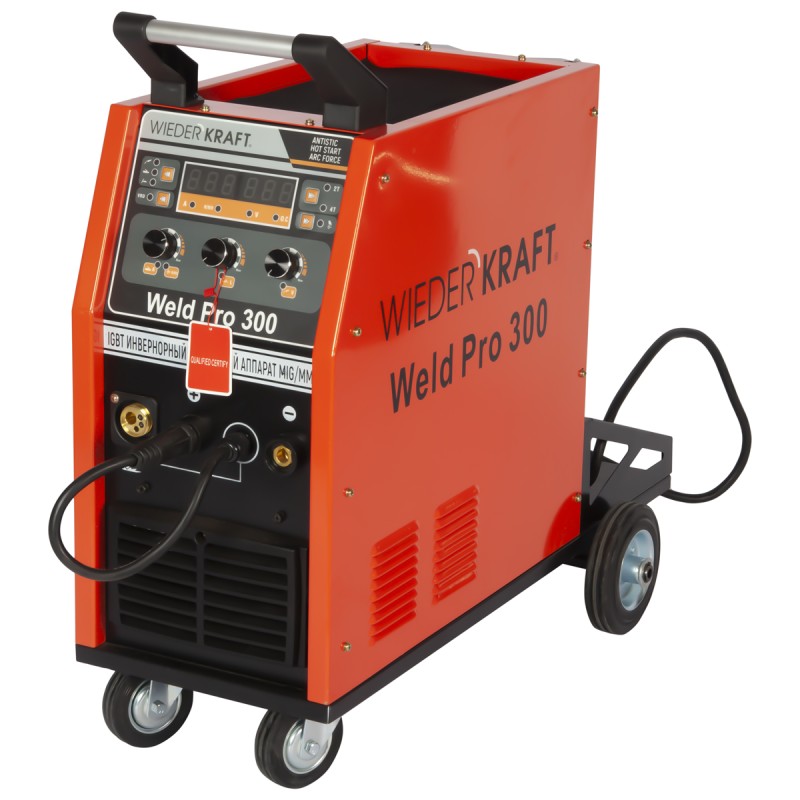 WELD Pro 300 Сварочный аппарат инверторный 300A, 380В MIG/MAG/MMA/Lift TIG с горелкой 24AK WELD Pro 300 Сварочный аппарат инверторный 300A, 380В MIG/MAG/MMA/Lift TIG с горелкой 24AK