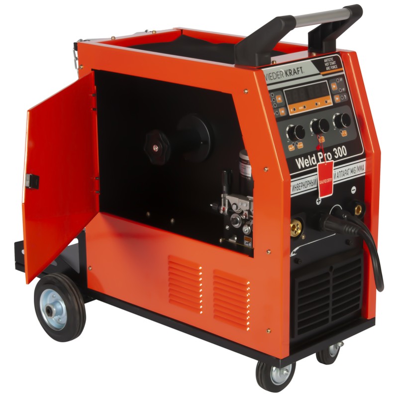 WELD Pro 300 Сварочный аппарат инверторный 300A, 380В MIG/MAG/MMA/Lift TIG с горелкой 24AK WELD Pro 300 Сварочный аппарат инверторный 300A, 380В MIG/MAG/MMA/Lift TIG с горелкой 24AK