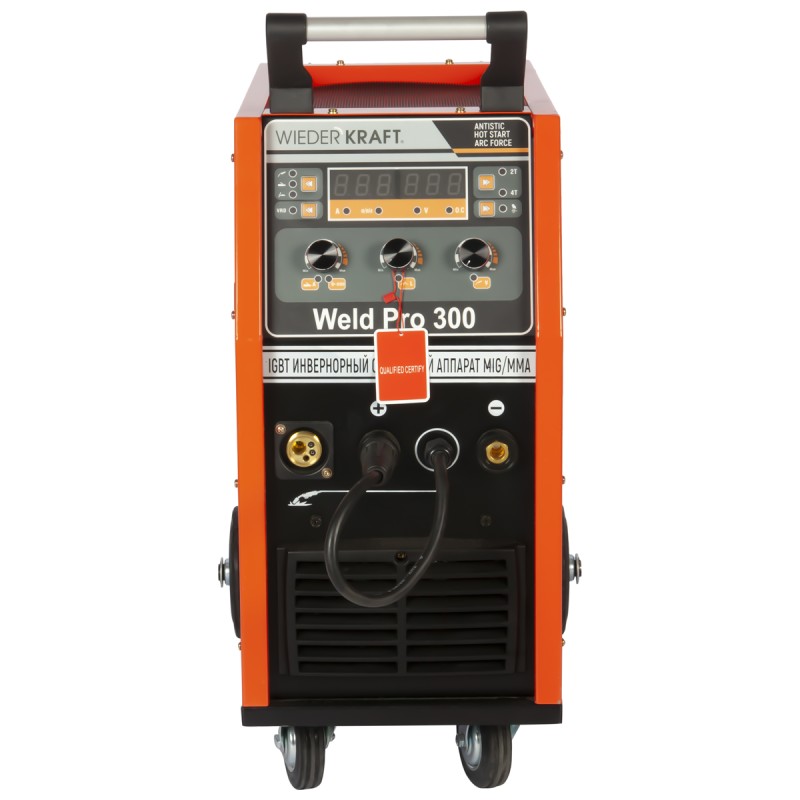 WELD Pro 300 Сварочный аппарат инверторный 300A, 380В MIG/MAG/MMA/Lift TIG с горелкой 24AK WELD Pro 300 Сварочный аппарат инверторный 300A, 380В MIG/MAG/MMA/Lift TIG с горелкой 24AK