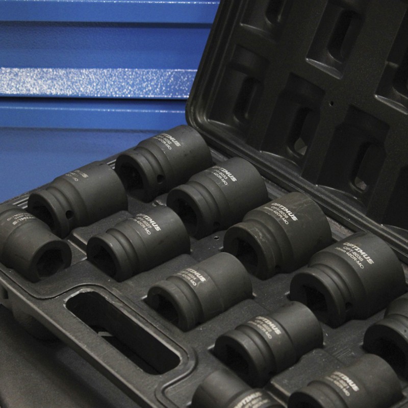 OPT-60112 Набор ударных головок 3/4", 17-41 мм, 12 предметов, OPTIMUS OPT-60112 Набор ударных головок 3/4", 17-41 мм, 12 предметов, OPTIMUS