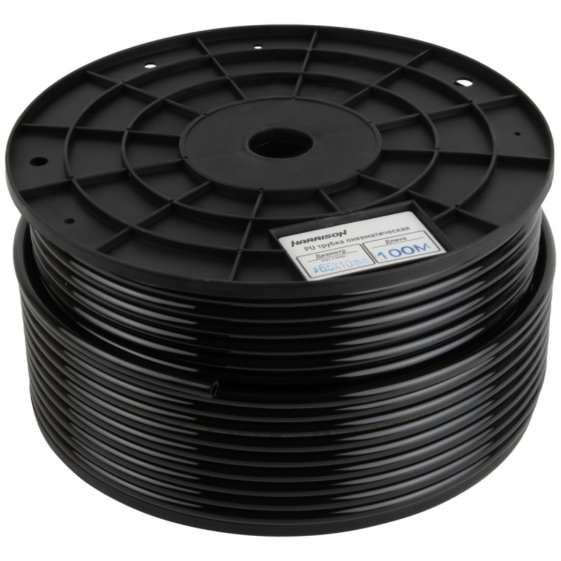 HUS6510-BK Трубка черная Harrison 6.5х10 мм, длина 100 м a,