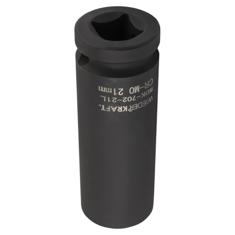 WDK-702-21L Головка торцевая ударная глубокая тонкостенная 1/2", 6 граней, 21 мм, WiederKraft