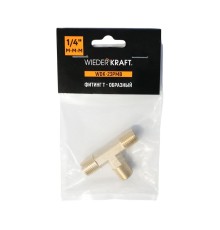 WDK-23PMB Фитинг T - образный, резъба 1/4" PT, M-M-M (внешний), латунь