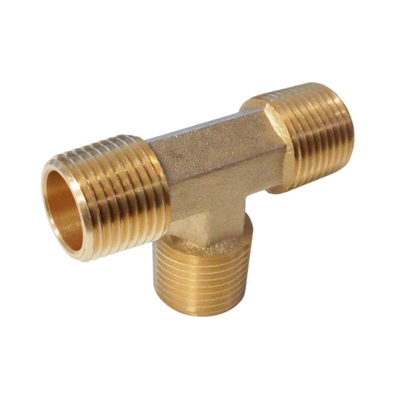 WDK-43PMB Фитинг T - образный, резъба 1/2" PT, M-M-M (внешний), латунь WDK-43PMB Фитинг T - образный, резъба 1/2" PT, M-M-M (внешний), латунь