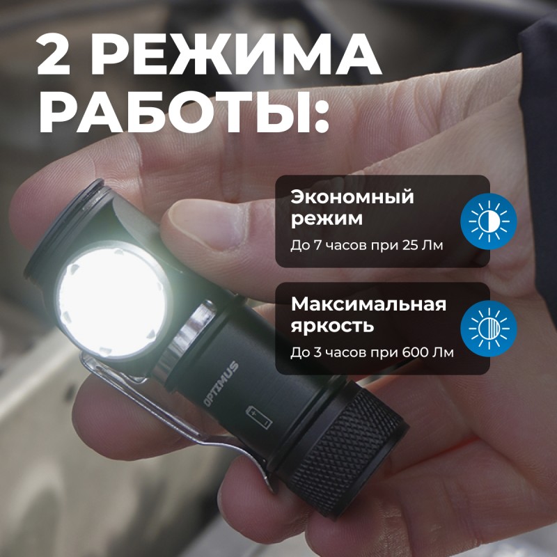 OPT-HL600 Фонарь налобный съёмный, 600 Лм OPT-HL600 Фонарь налобный съёмный, 600 Лм