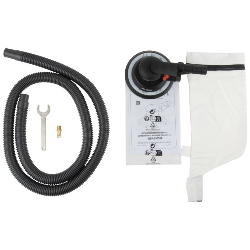 WDK-25350A Пневматическая орбитальная шлифовальная машина 150 мм, 2,5 мм, WiederKraft