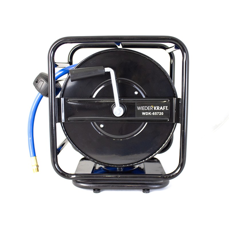 WDK-65720 Катушка ручная с пневмошлангом и БРС 10х14 мм, 20 м, WiederKraft