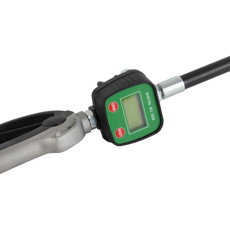 WDK-89206 Маслораздаточный пистолет с цифровым расходомером и гибким носиком, WiederKraft WDK-89206 Маслораздаточный пистолет с цифровым расходомером и гибким носиком, WiederKraft