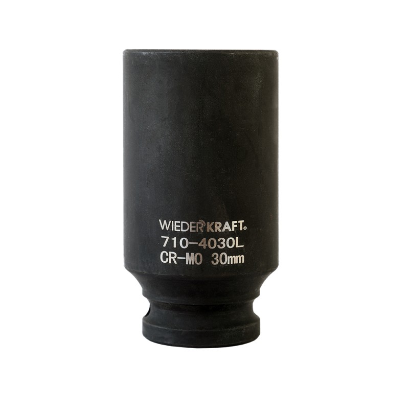 WDK-710-4030L Головка торцевая ударная глубокая 1/2", 6 граней, 30 мм, WiederKraft WDK-710-4030L Головка торцевая ударная глубокая 1/2", 6 граней, 30 мм, WiederKraft