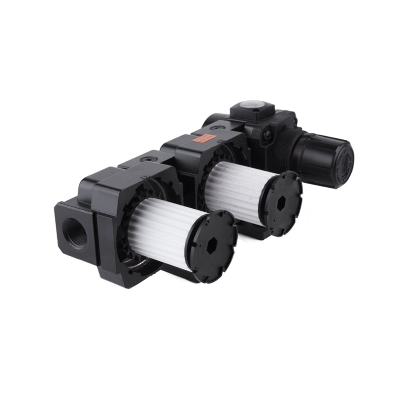 WDK-70740 Блок подготовки воздуха 1/2" двухступенчатый с влагомаслоотделителем, регулятором и маноме WDK-70740 Блок подготовки воздуха 1/2" двухступенчатый с влагомаслоотделителем, регулятором и маноме