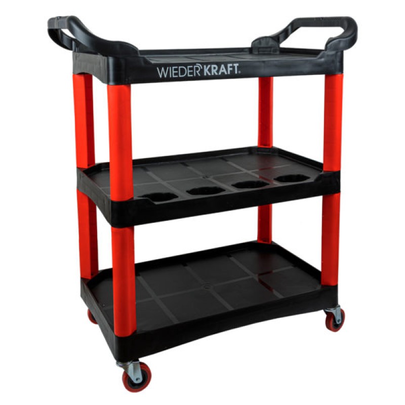 WDK-819 Тележка открытая пластиковая для детейлинга, 3 полки WDK-819 Тележка открытая пластиковая для детейлинга, 3 полки