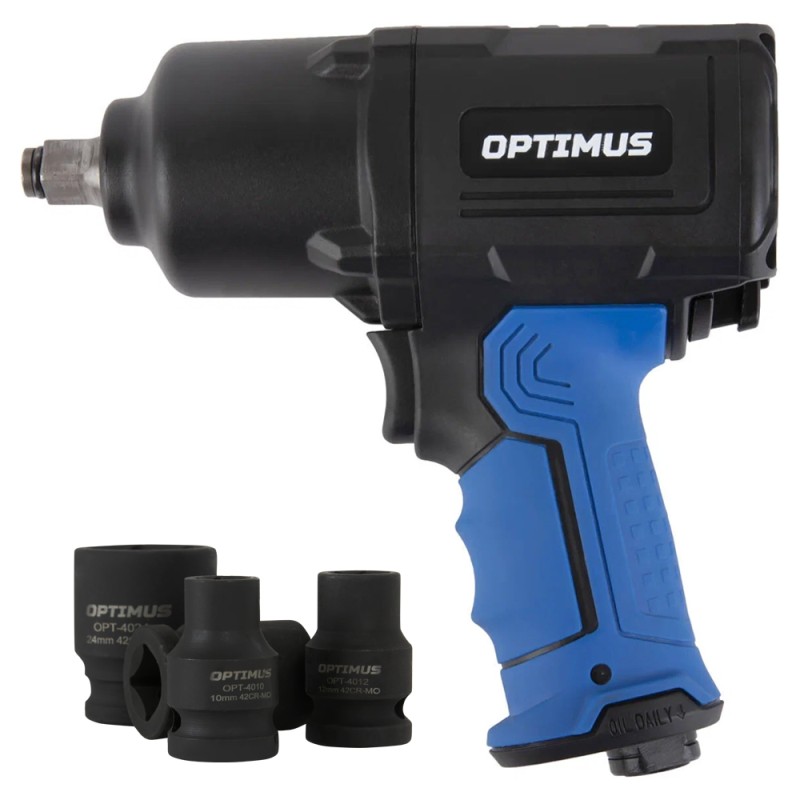 Пневматический ударный гайковерт с ударными головками OPT-PW2050SK Пневматический ударный гайковерт с ударными головками OPT-PW2050SK