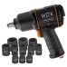 Пневматический ударный гайковерт с ударными головками 1/2" WDK-20440SK