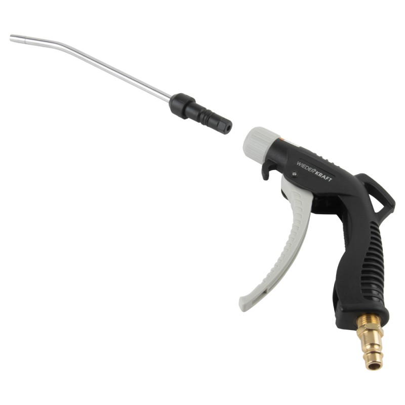 WDK-29210 Универсальный продувочный пистолет со сменными насадками, 9 предм., WiederKraft WDK-29210 Универсальный продувочный пистолет со сменными насадками, 9 предм., WiederKraft