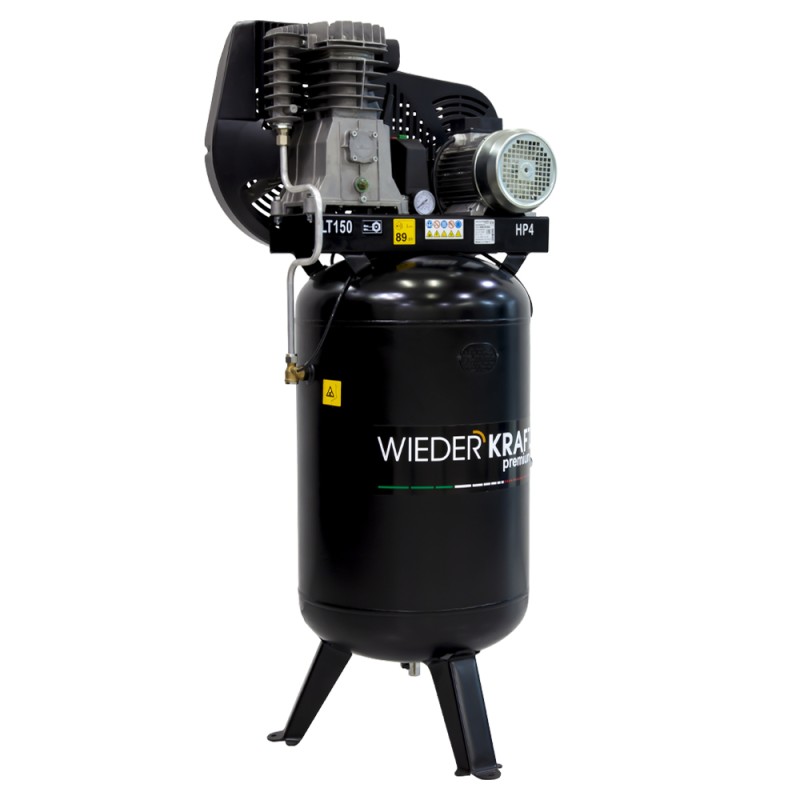 WDK-91554 Масляный поршневой вертикальный компрессор с ременным приводом:541 л/мин, 10 бар, 150 л, WiederKraft WDK-91554 Масляный поршневой вертикальный компрессор с ременным приводом:541 л/мин, 10 бар, 150 л, WiederKraft