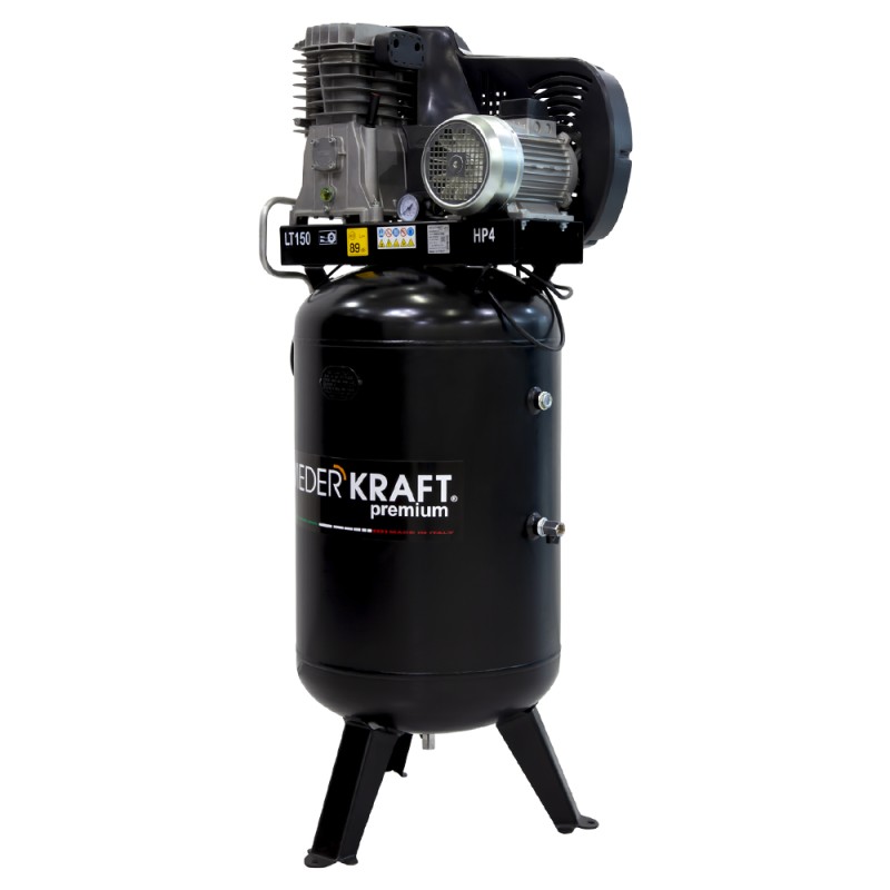 WDK-91554 Масляный поршневой вертикальный компрессор с ременным приводом:541 л/мин, 10 бар, 150 л, WiederKraft WDK-91554 Масляный поршневой вертикальный компрессор с ременным приводом:541 л/мин, 10 бар, 150 л, WiederKraft