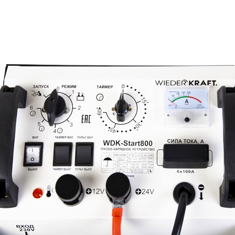 WDK-Start800 Пуско-зарядное устройство 760А, 12/24В, WiederKraft