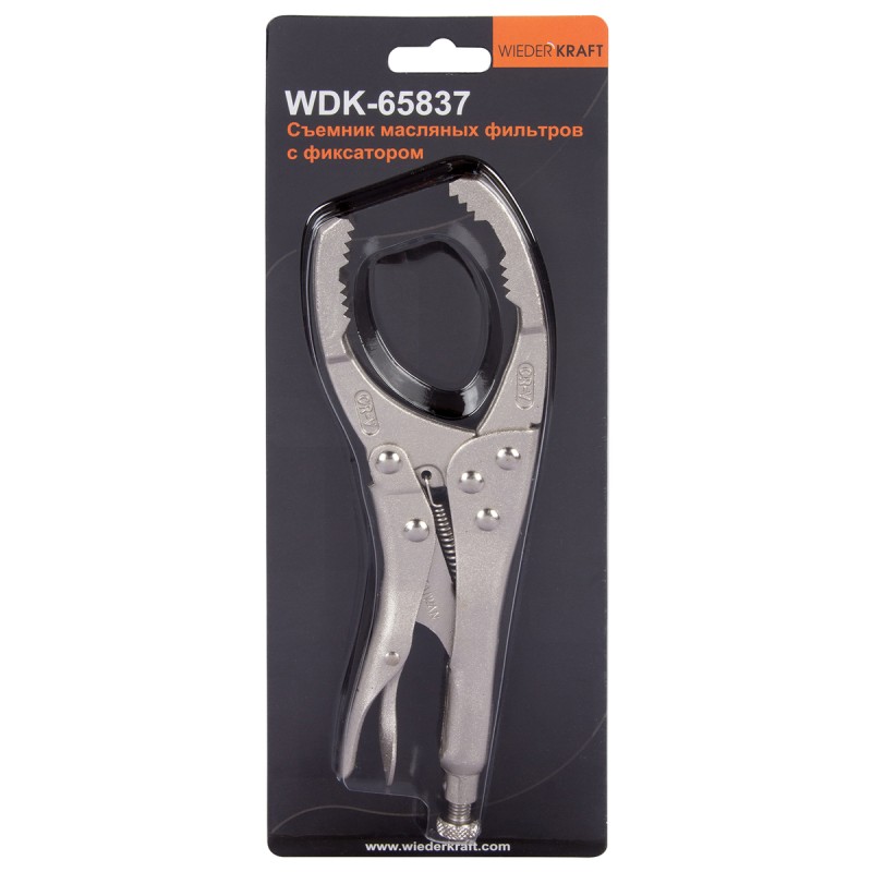WDK-65837 Съемник масляного фильтра с фиксатором зажима, для фильтров 53-118 мм, WiederKraft WDK-65837 Съемник масляного фильтра с фиксатором зажима, для фильтров 53-118 мм, WiederKraft