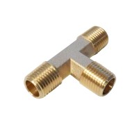 WDK-23PMB Фитинг T - образный, резъба 1/4" PT, M-M-M (внешний), латунь