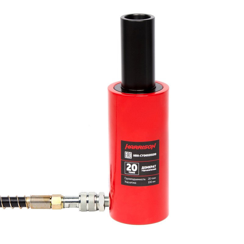 HRH-CY06020100 Гидравлический цилиндр (домкрат) с полым штоком, однополостной 20 т, ход 100 мм, HARRISON