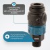 WDK-830SMS Композитное пневматическое быстроразъёмное соединение c предохранителем, внешняя резьба M3/8"