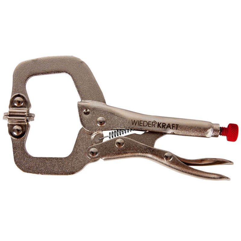 WDK-65036  Зажим плоский с фиксатором.  Струбцины сварочные. (241х90х25 мм), WiederKraft