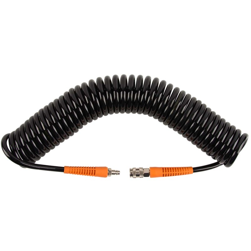 WDK-65710 Шланг пневматический спиральный с БРС, 10 м, WiederKraft WDK-65710 Шланг пневматический спиральный с БРС, 10 м, WiederKraft