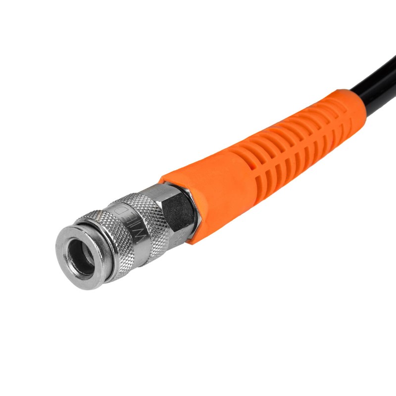 WDK-65715 Шланг пневматический спиральный с БРС, 15 м, WiederKraft