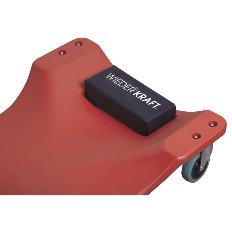 WDK-84068R Лежак ремонтный подкатной, пластиковый, красный, WiederKraft WDK-84068R Лежак ремонтный подкатной, пластиковый, красный, WiederKraft