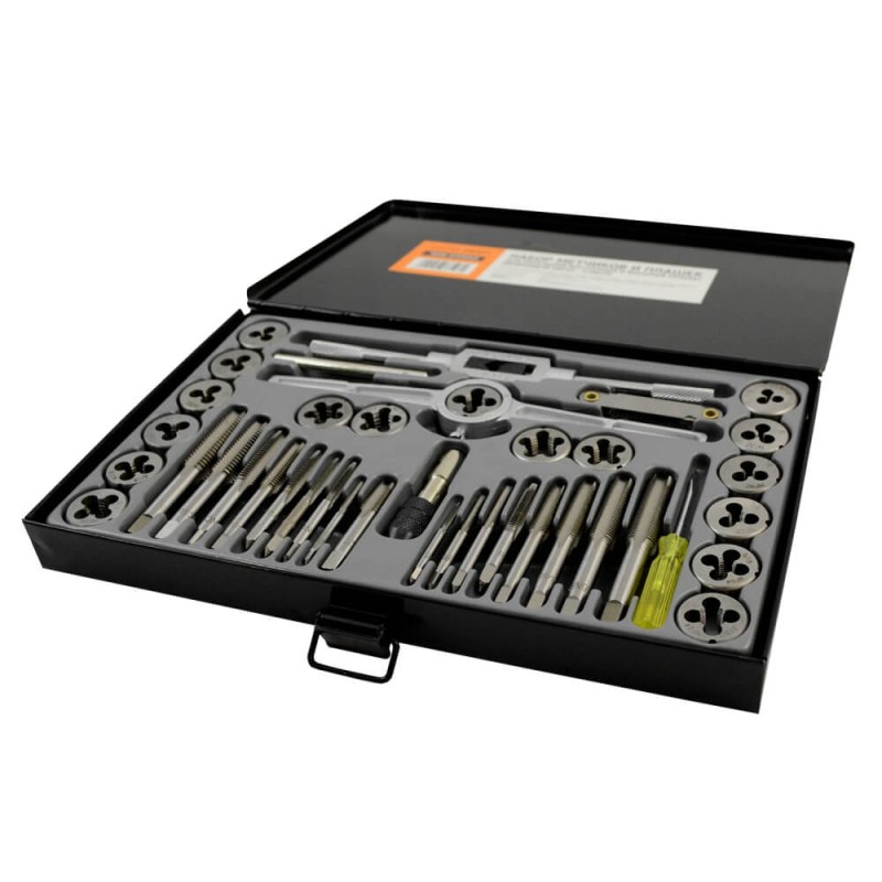 WDK-DTI3040 Набор метчиков и плашек 4NC40 - 1/2NF20, 40 предметов, дюймовая резьба, WiederKraft