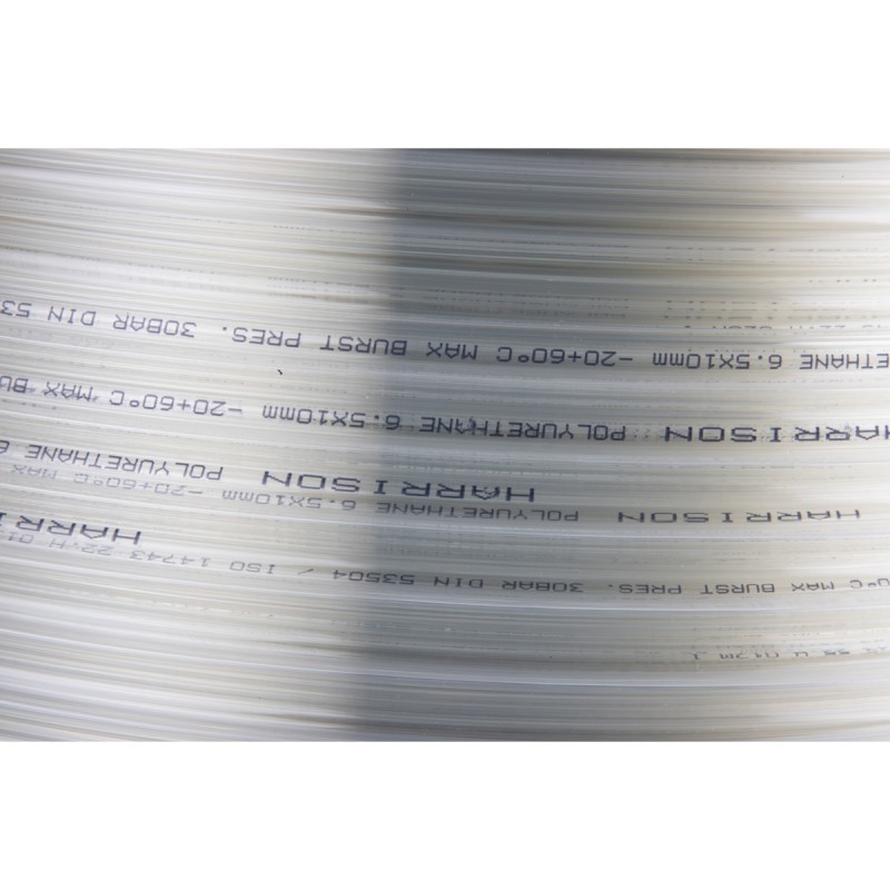 HUS6510-CL Трубка бесцветная Harrison PU 6.5х10 мм, длина 100 м,