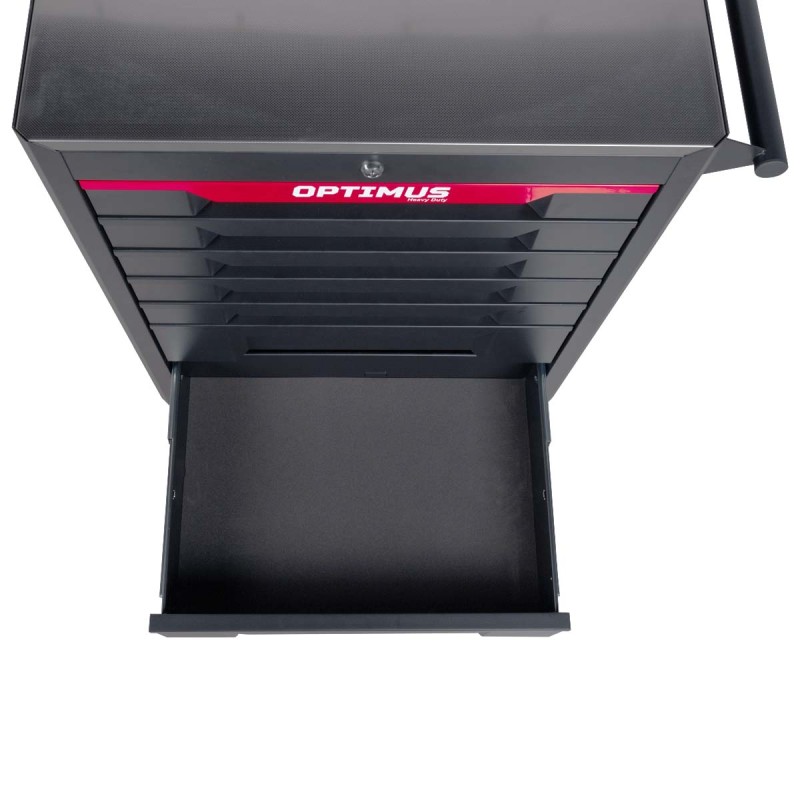 Тележка инструментальная 7 полок с набором инструментов 298 пр, металлическая столешница OPT-717M , OPTIMUS Тележка инструментальная 7 полок с набором инструментов 298 пр, металлическая столешница OPT-717M , OPTIMUS