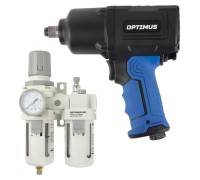 Пневматический ударный гайковерт с блоком подготовки воздуха 1/2" OPT-PW2050M