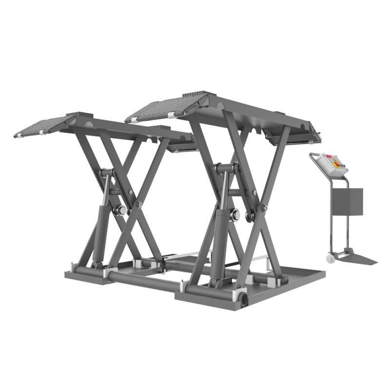 WDK-505Z Подъемник ножничный мобильный шиномонтажный 3 тонны, 220В