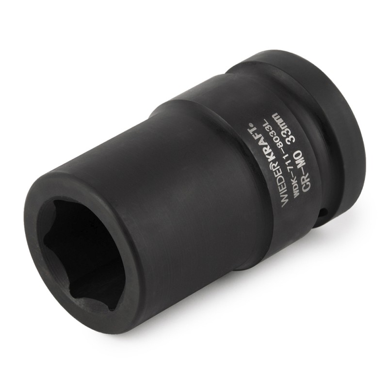 WDK-711-8033L Головка торцева ударная глубокая 1", 6 граней, 33 мм, WiederKraft