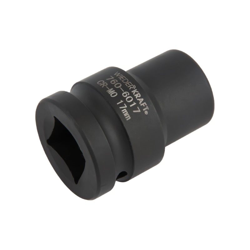 WDK-760-6017 Головка ударная 3/4", 6 граней, 17 мм, WiederKraft WDK-760-6017 Головка ударная 3/4", 6 граней, 17 мм, WiederKraft