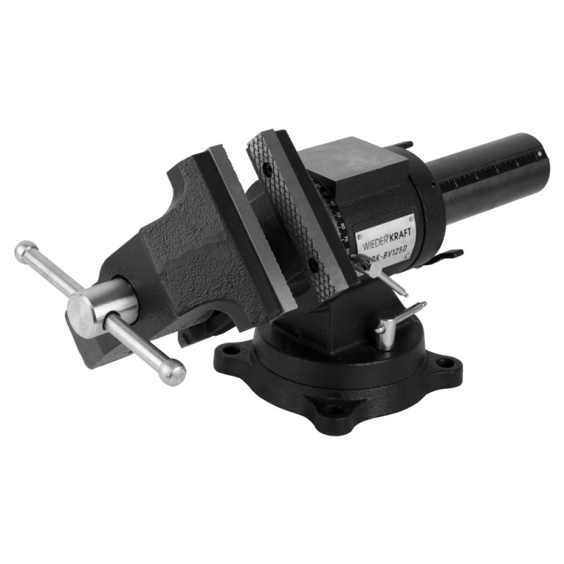WDK-BV125D Профессиональные слесарные тиски 125 мм, регулировка в двух плоскостях 360 градусов WDK-BV125D Профессиональные слесарные тиски 125 мм, регулировка в двух плоскостях 360 градусов