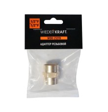 WDK-212FB Адаптер, резьба 1/2"-1/2" PT,  F-F (внутренний), латунь