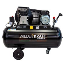 WDK-91040  Масляный поршневой компрессор с ременным приводом:400 л/мин, 9 бар, ресивер 100 л
