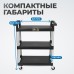OPT-809D Тележка пластиковая, 3 полки, OPTIMUS